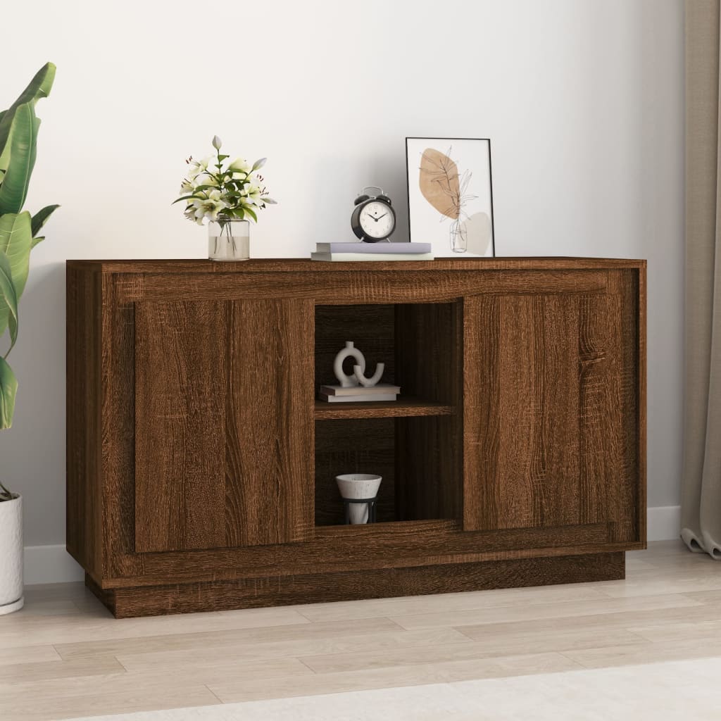 Buffet chêne marron 102x35x60 cm bois d'ingénierie - XIOS