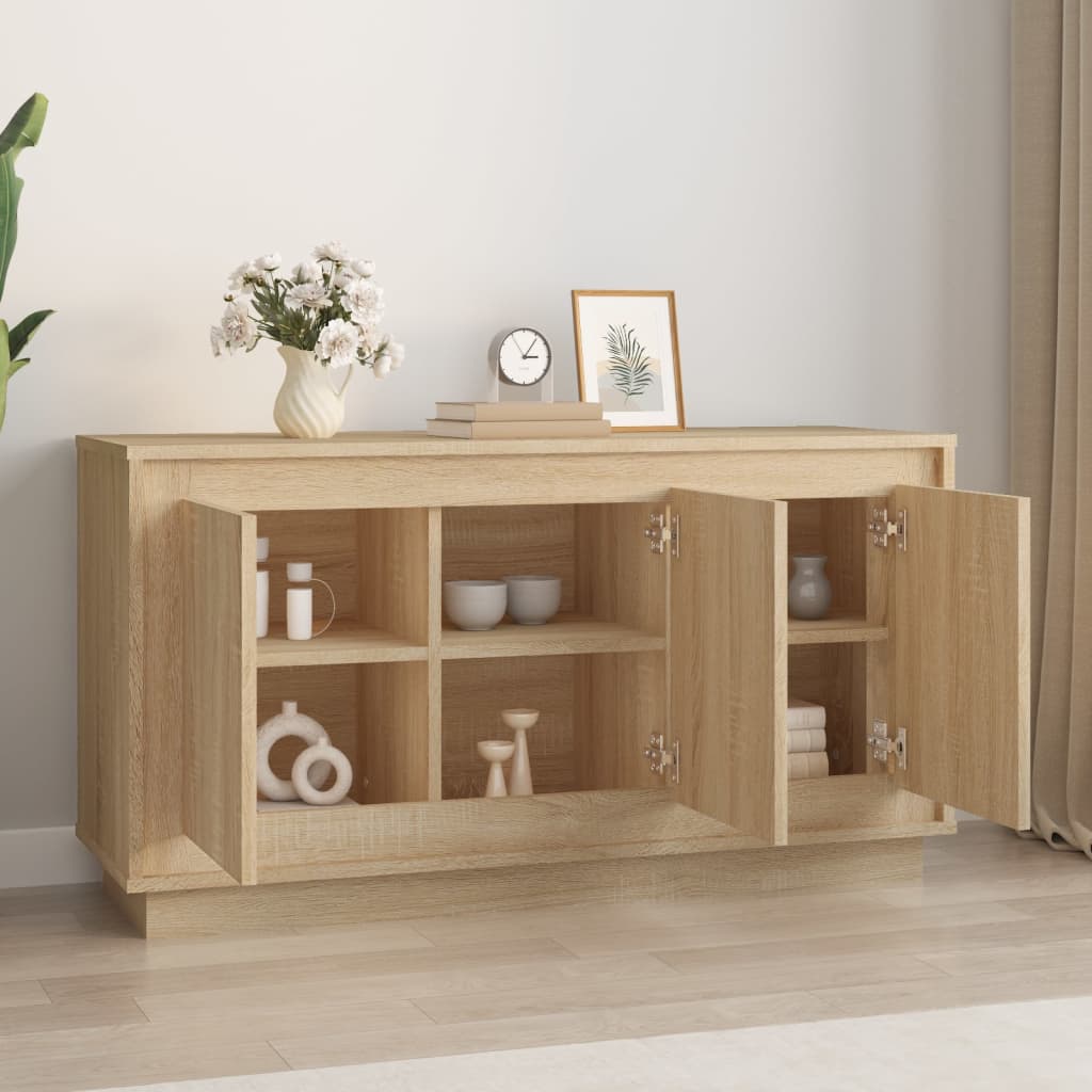 Buffet chêne sonoma 102x35x55 cm bois d'ingénierie - XIOS