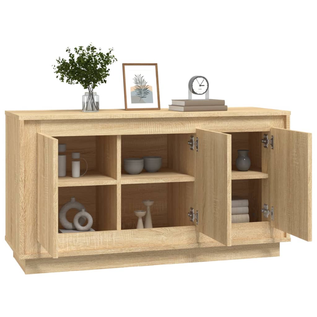 Buffet chêne sonoma 102x35x55 cm bois d'ingénierie - XIOS