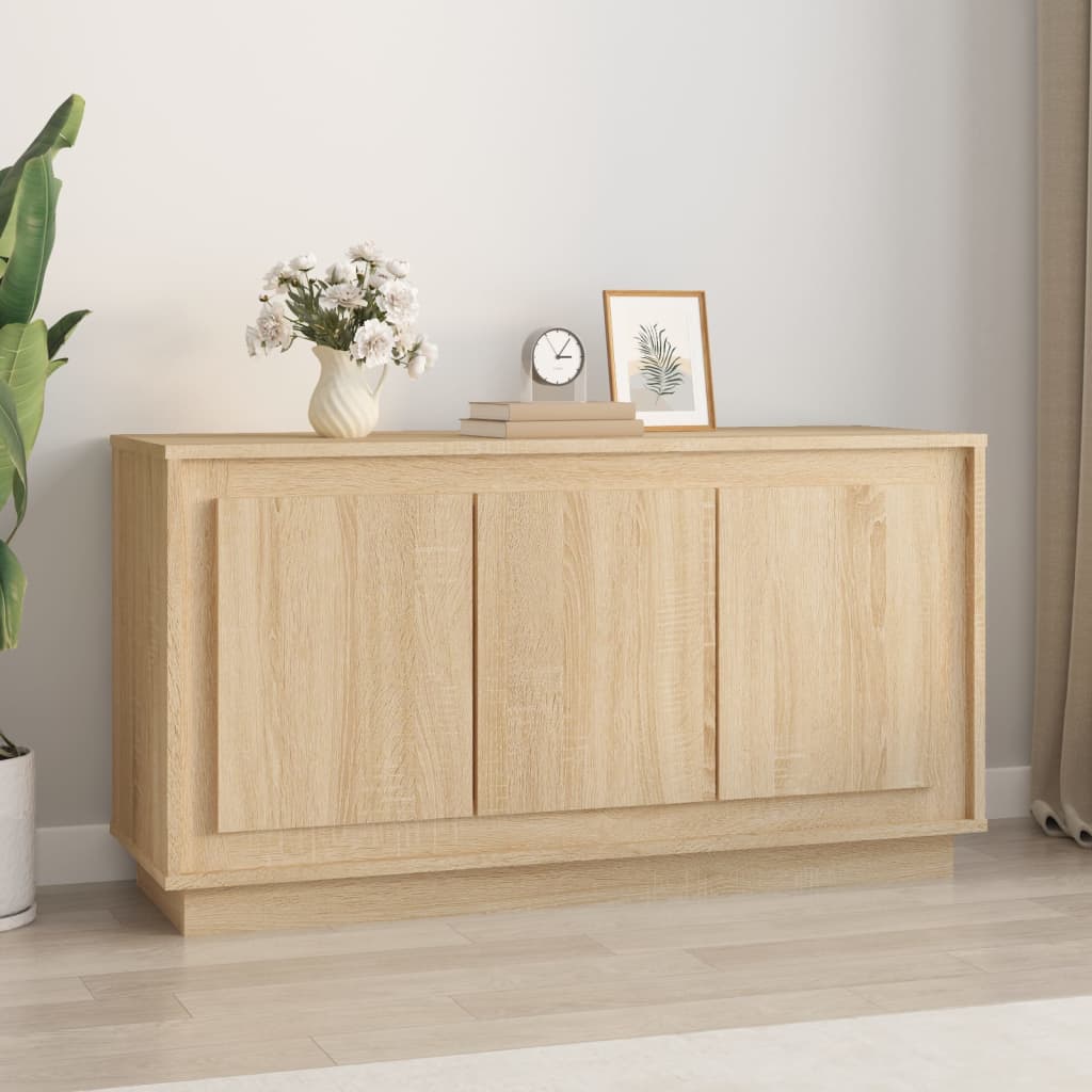 Buffet chêne sonoma 102x35x55 cm bois d'ingénierie - XIOS
