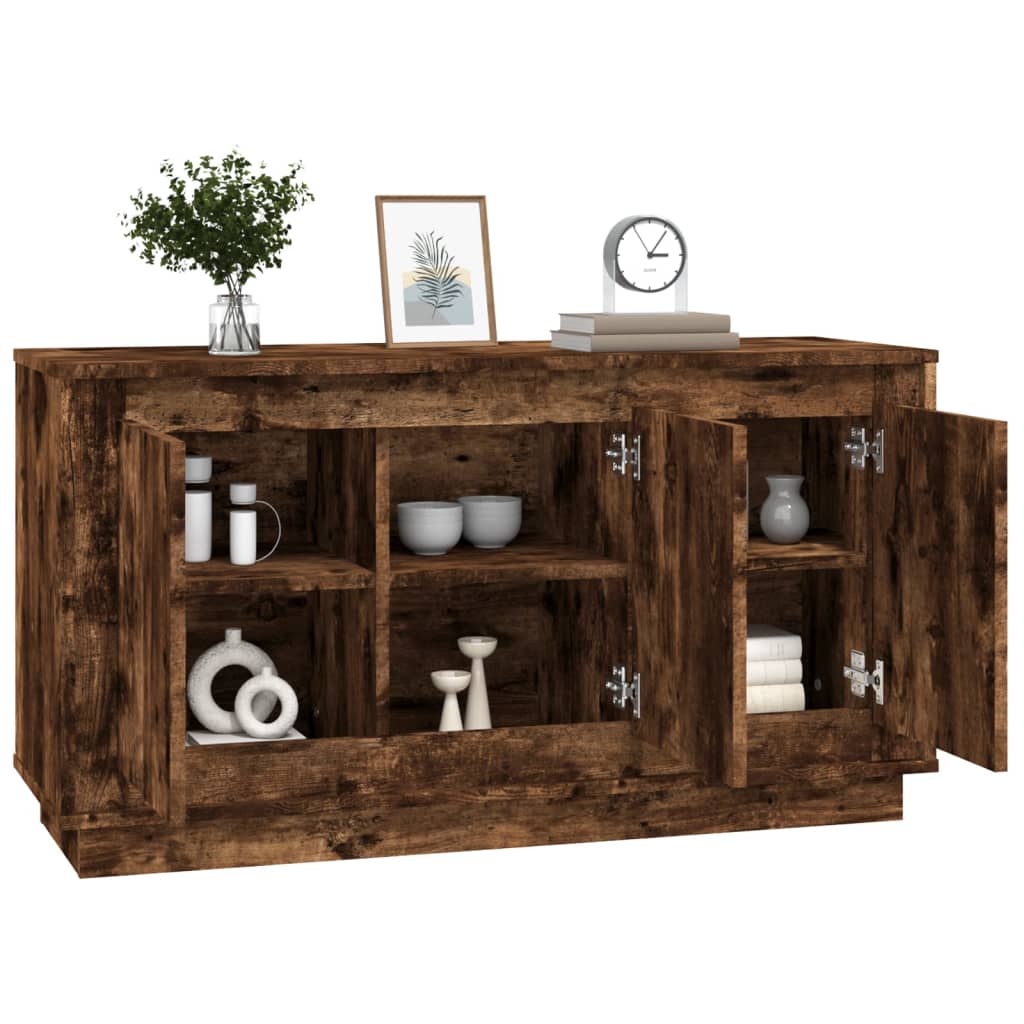 Buffet chêne fumé 102x35x55 cm bois d'ingénierie - XIOS