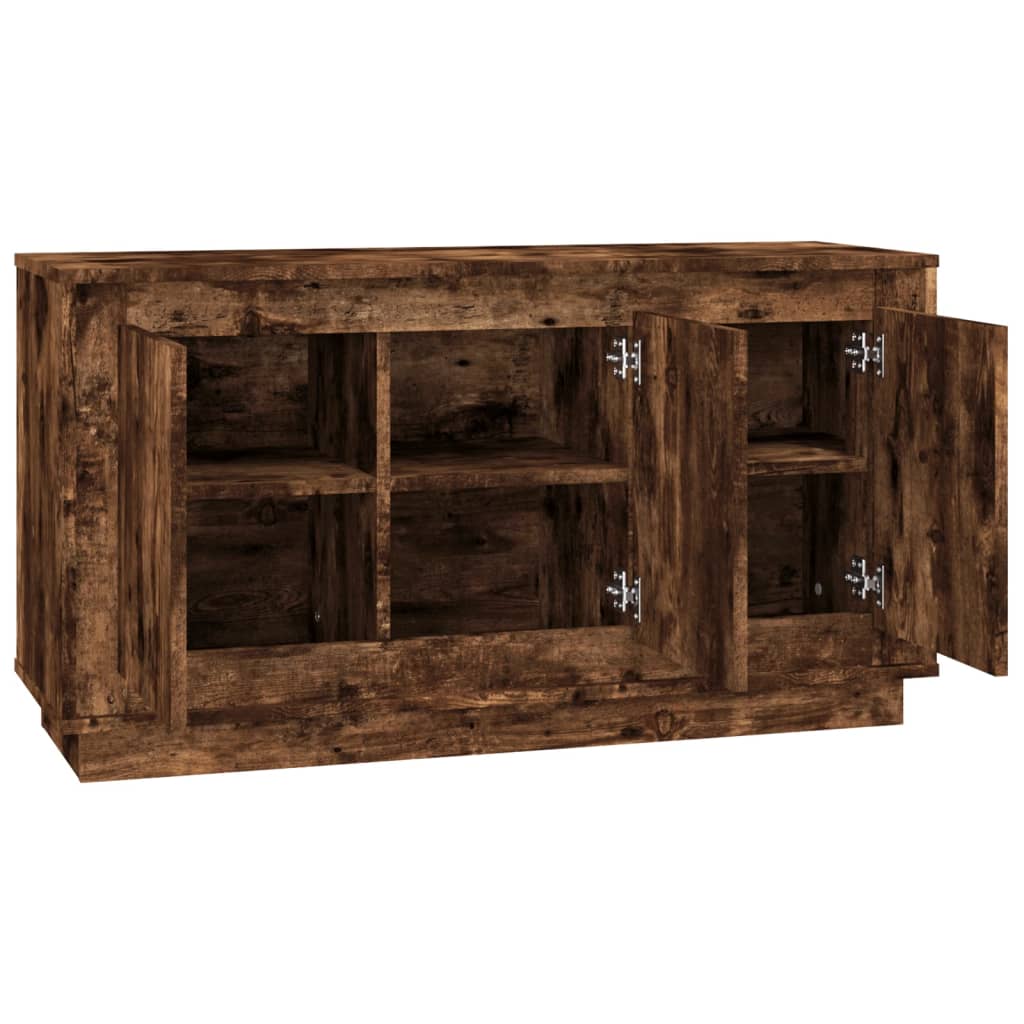 Buffet chêne fumé 102x35x55 cm bois d'ingénierie - XIOS