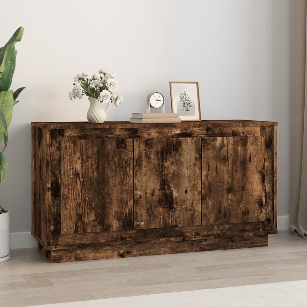 Buffet chêne fumé 102x35x55 cm bois d'ingénierie - XIOS