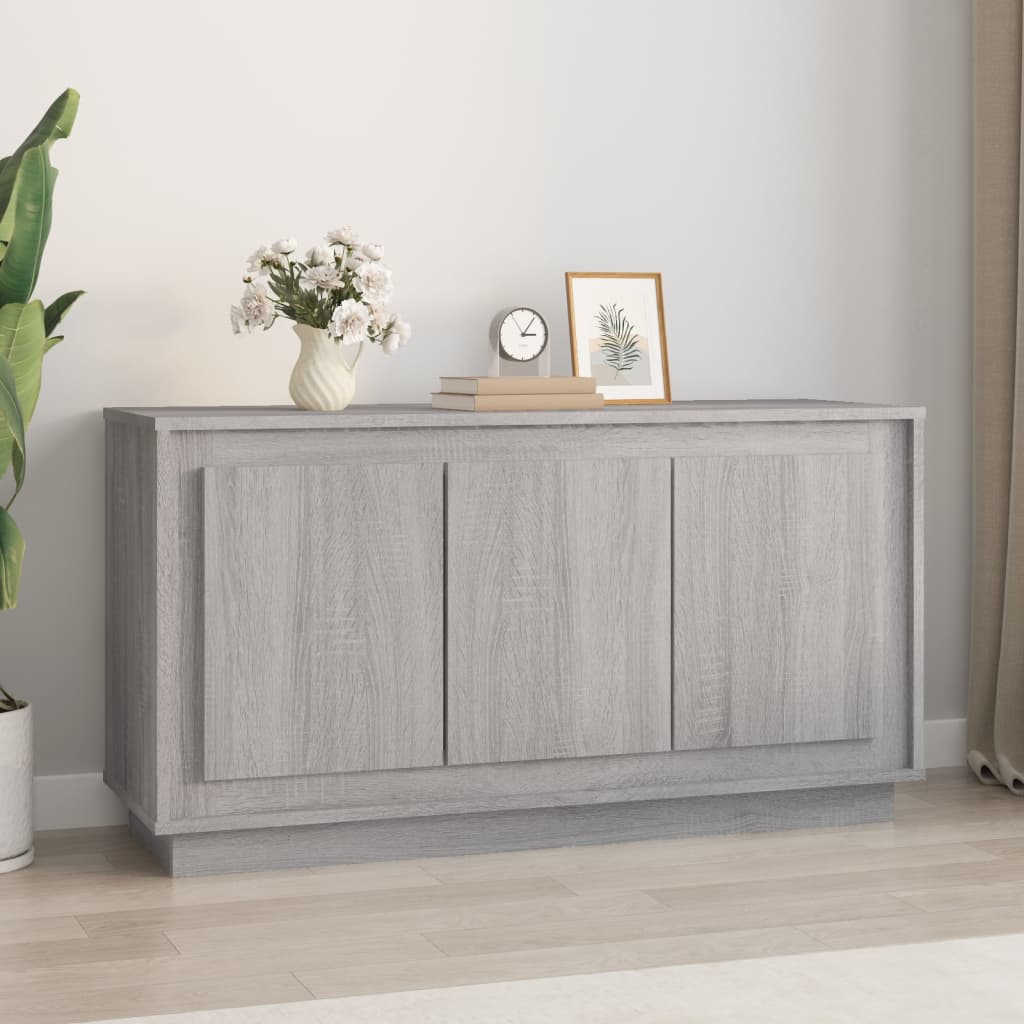 Buffet sonoma gris 102x35x55 cm bois d'ingénierie - XIOS