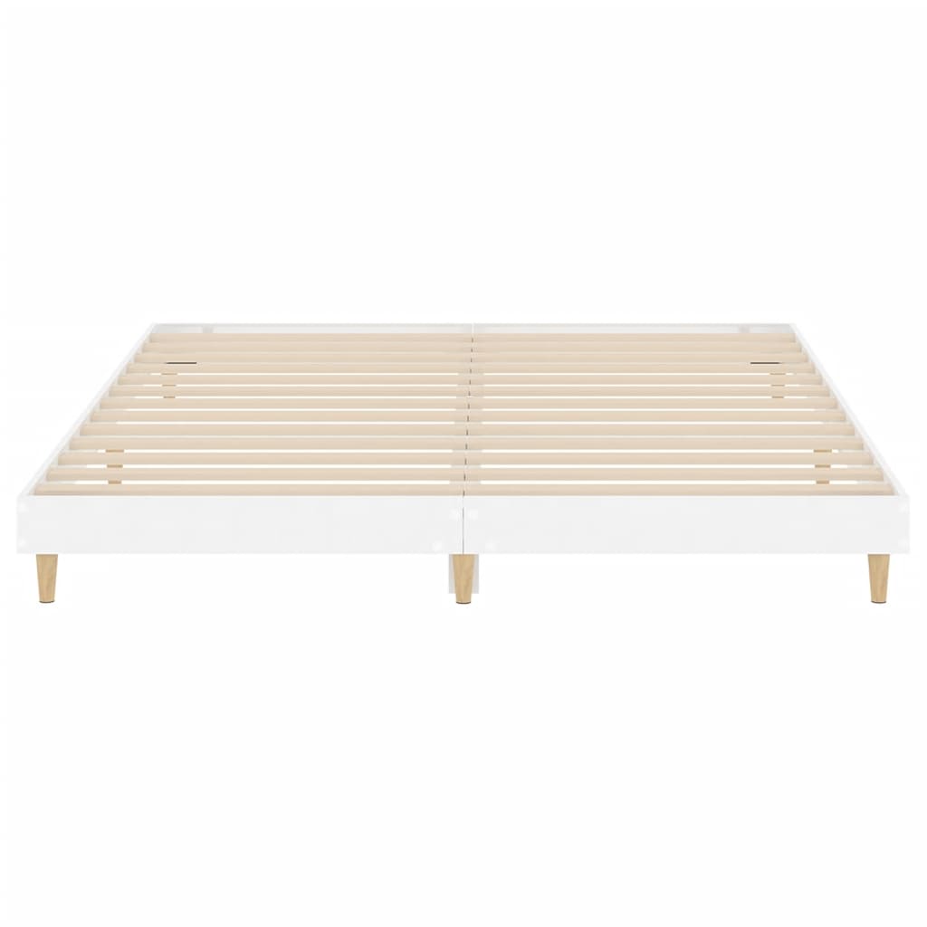 Cadre de lit sans matelas blanc brillant 200x200 cm - XIOS