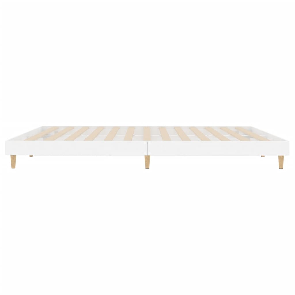 Cadre de lit sans matelas blanc brillant 200x200 cm - XIOS