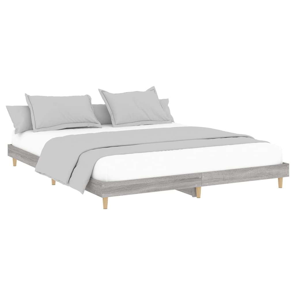 Cadre de lit sans matelas sonoma gris 200x200 cm - XIOS