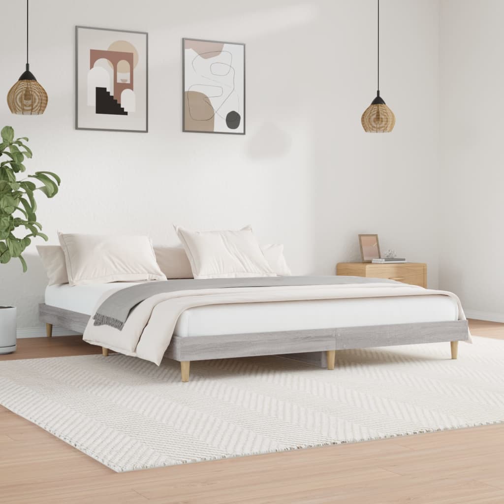 Cadre de lit sans matelas sonoma gris 200x200 cm - XIOS