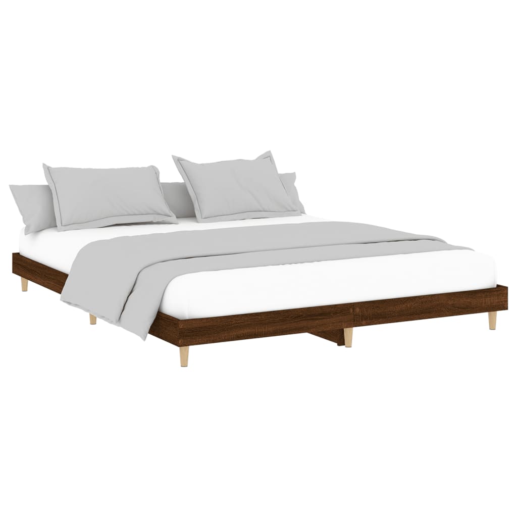 Cadre de lit sans matelas chêne marron 200x200 cm - XIOS