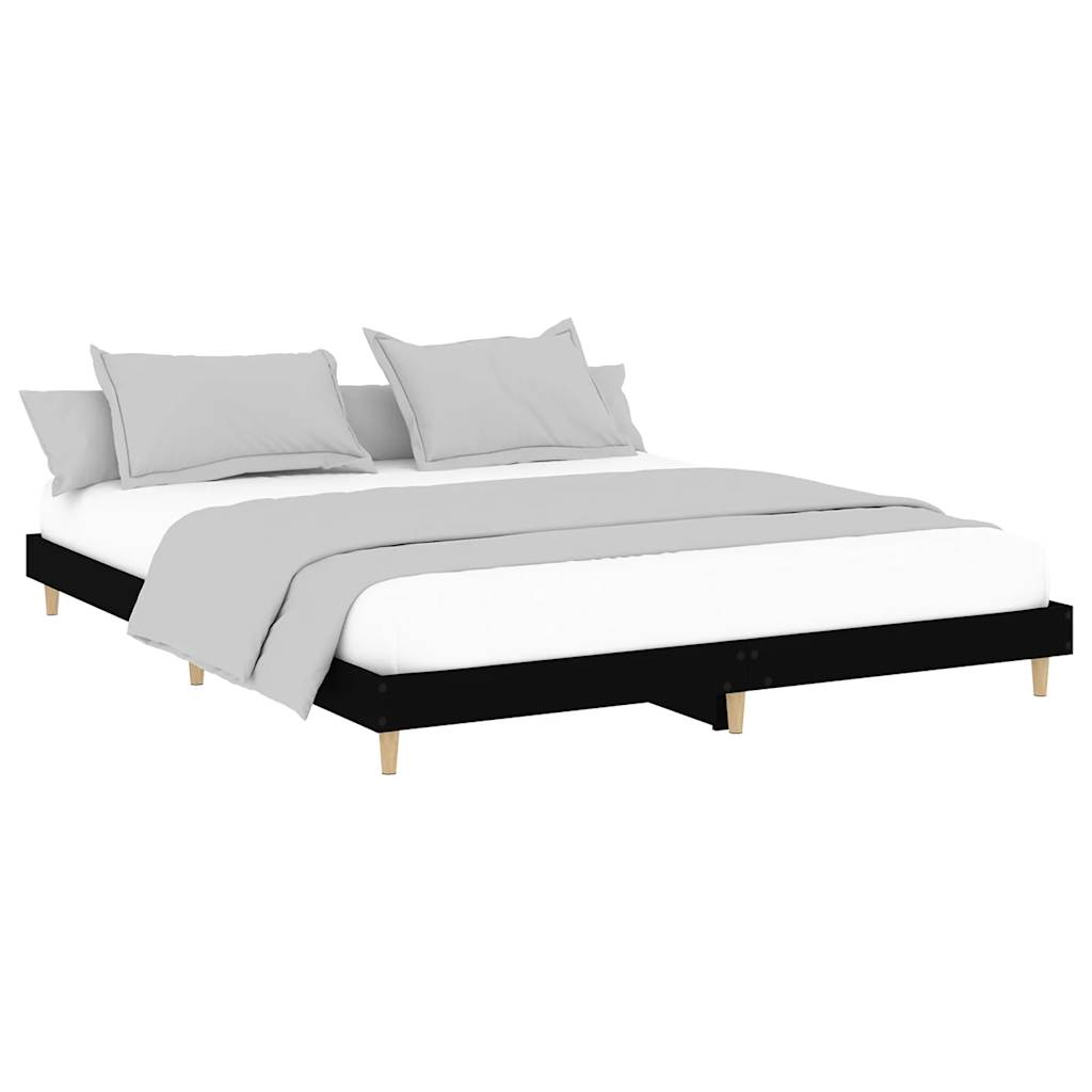 Cadre de lit sans matelas noir 120x200 cm - XIOS