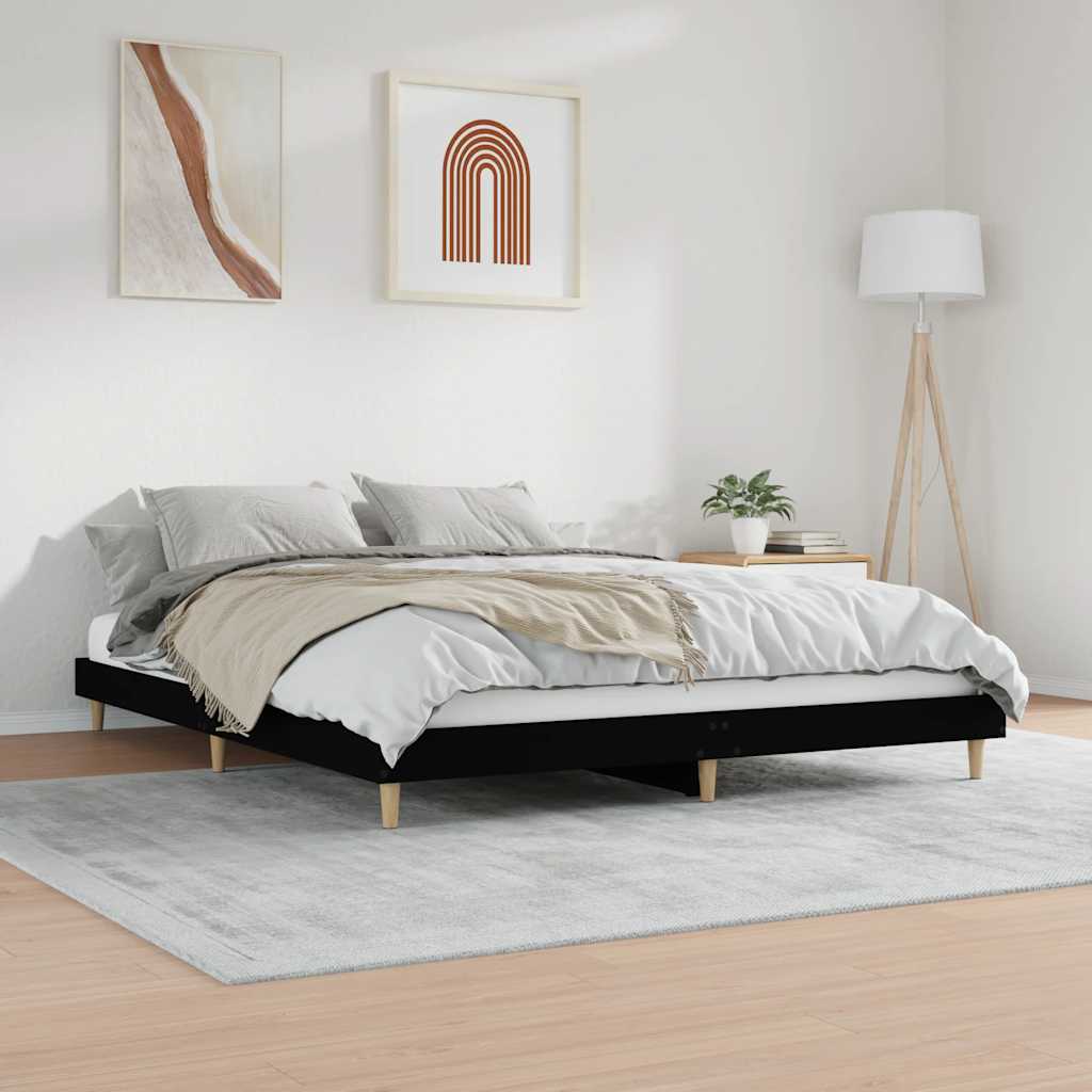 Cadre de lit sans matelas noir 120x200 cm - XIOS