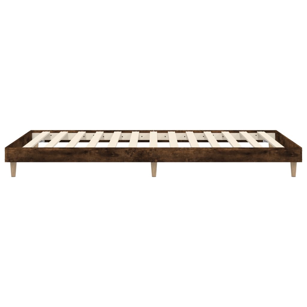 Cadre de lit sans matelas chêne fumé 100x200 cm bois ingénierie - XIOS