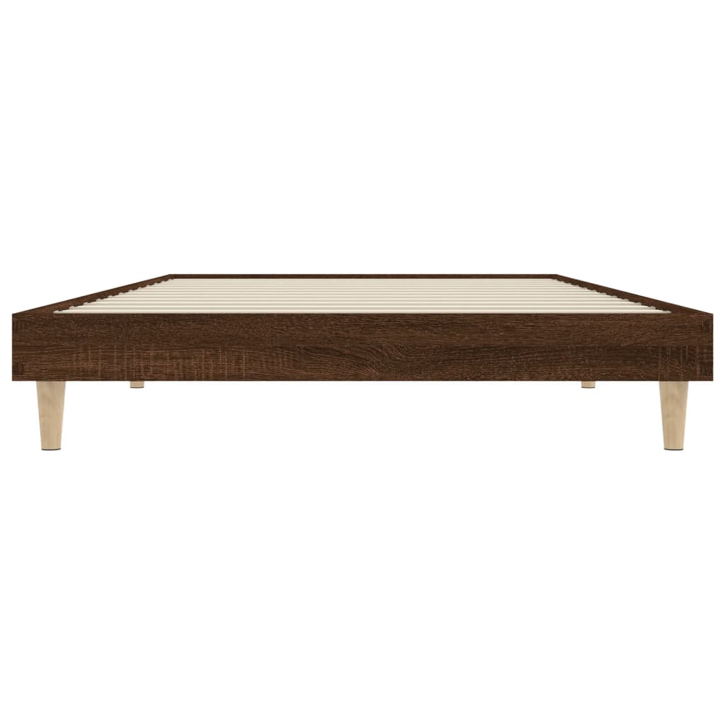 Cadre de lit sans matelas chêne marron 90x200cm bois ingénierie - XIOS