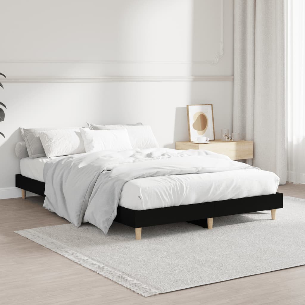 Cadre de lit sans matelas noir 120x190 cm bois d'ingénierie - XIOS