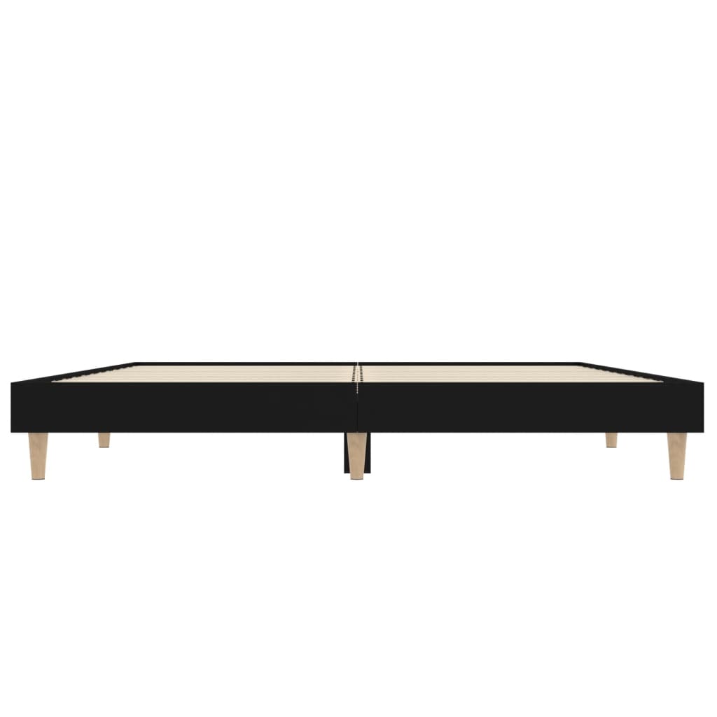 Cadre de lit sans matelas noir 120x190 cm bois d'ingénierie - XIOS