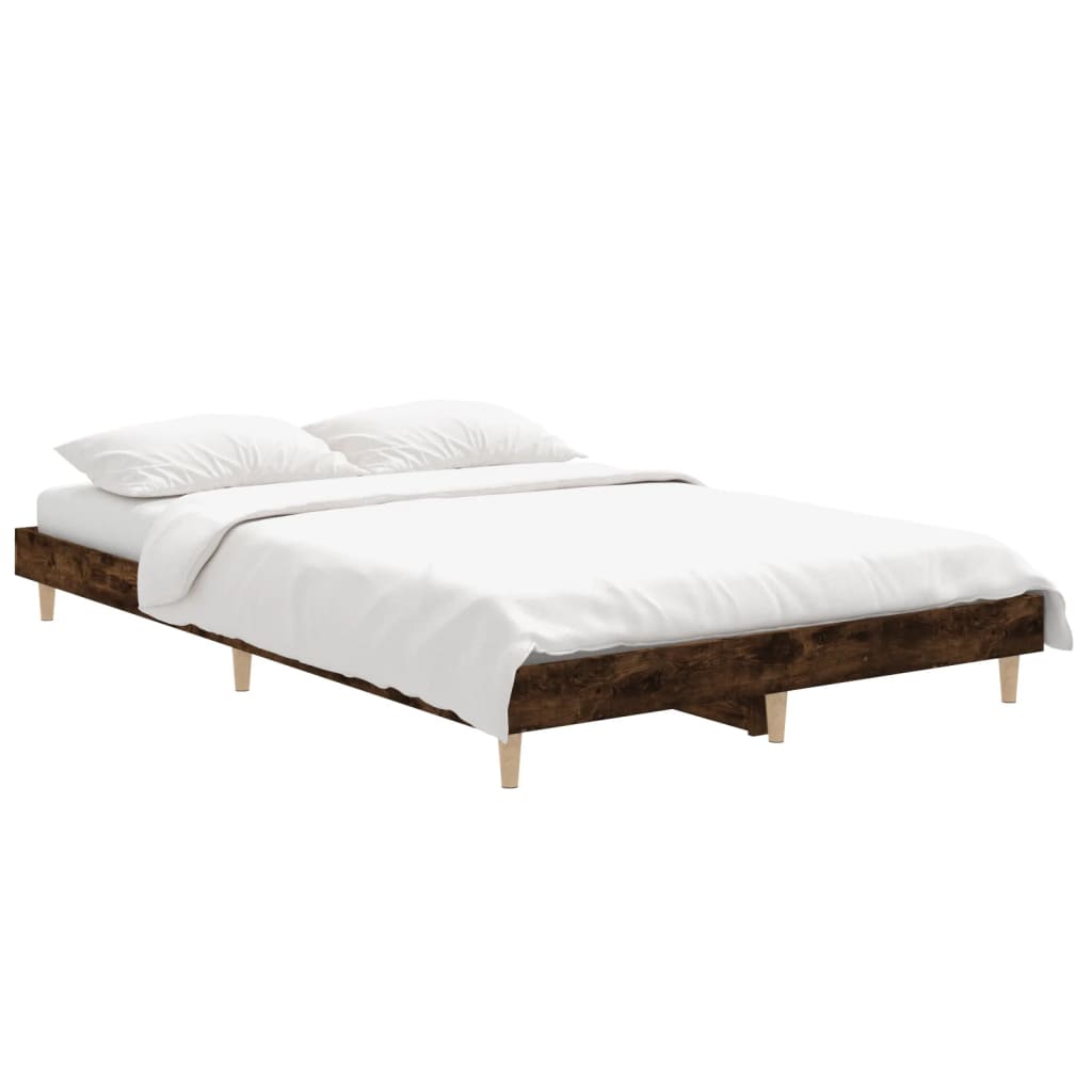 Cadre de lit sans matelas chêne fumé 120x190 cm bois ingénierie - XIOS
