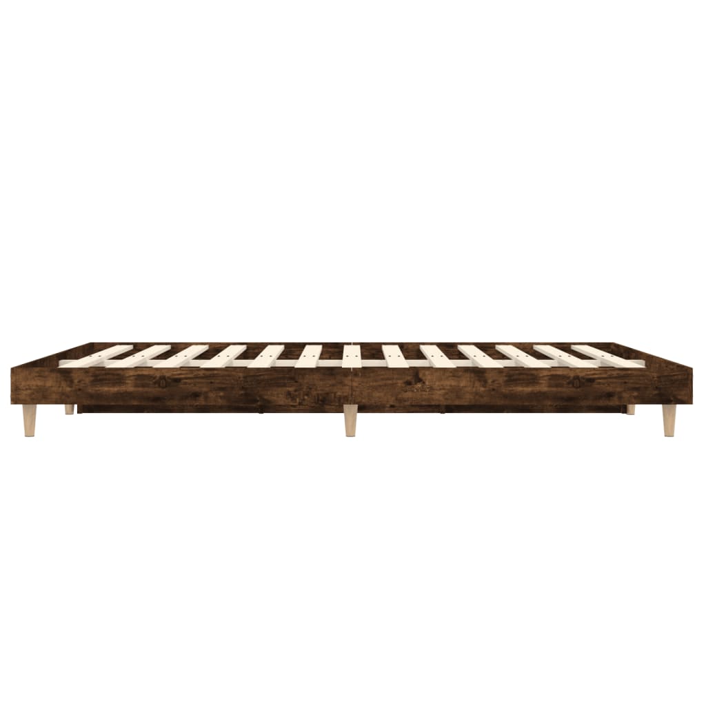 Cadre de lit sans matelas chêne fumé 120x190 cm bois ingénierie - XIOS