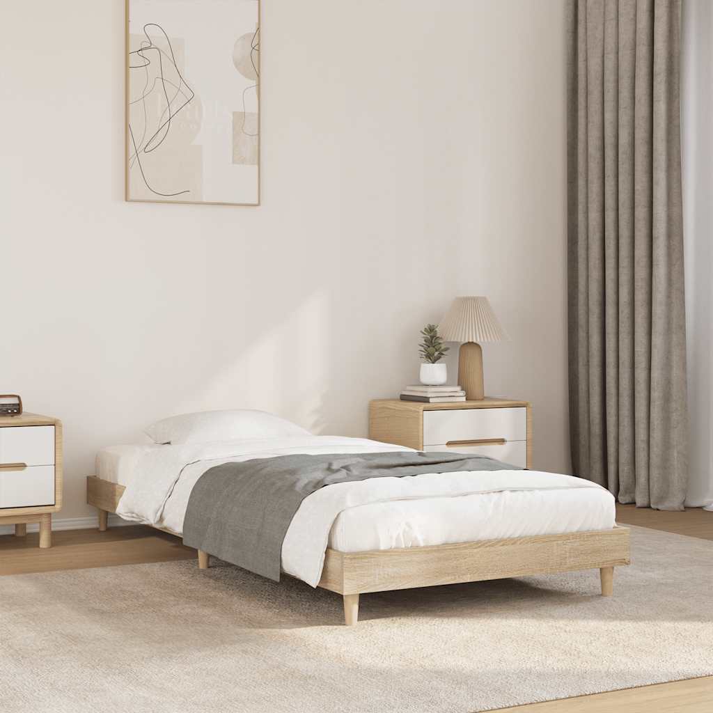 Cadre de lit sans matelas chêne sonoma 75x190 cm - XIOS