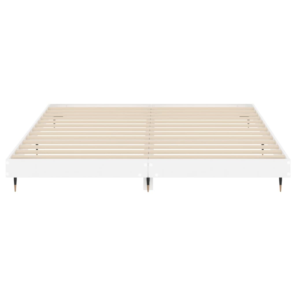 Cadre de lit sans matelas blanc brillant 180x200 cm - XIOS