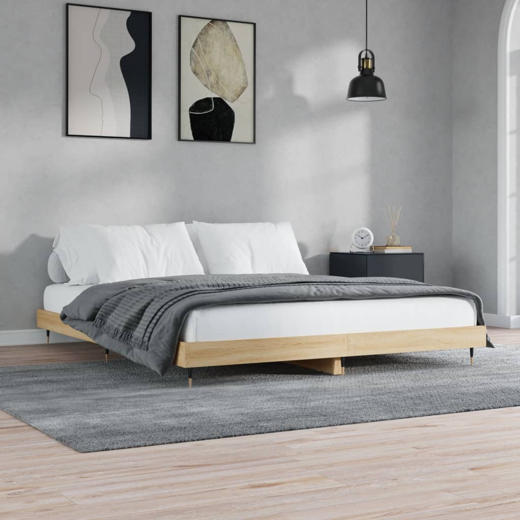 Cadre de lit sans matelas chêne sonoma 120x200 cm - XIOS