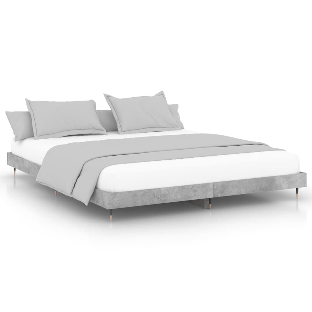 Cadre de lit sans matelas gris béton 120x200 cm - XIOS