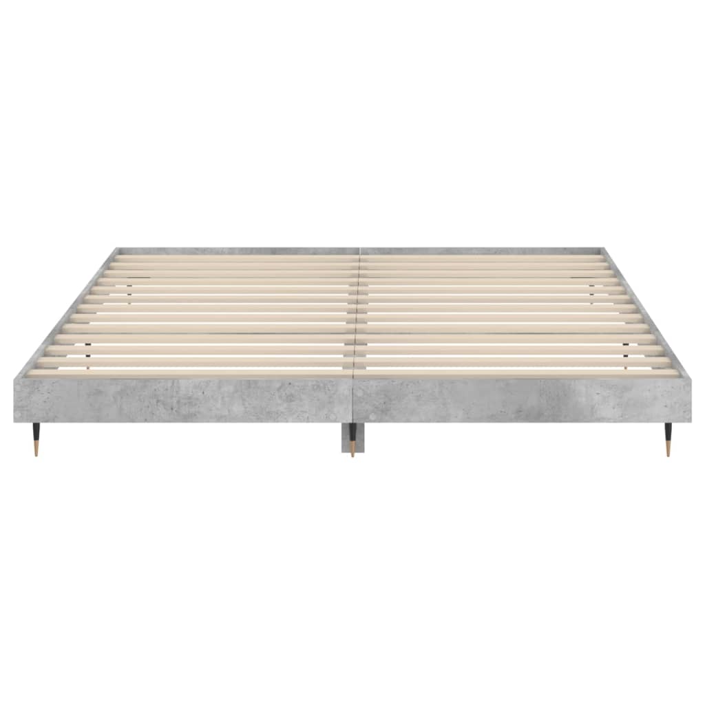 Cadre de lit sans matelas gris béton 120x200 cm - XIOS