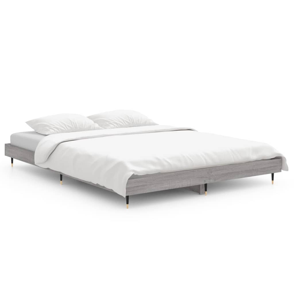 Cadre de lit sans matelas sonoma gris 135x190 cm - XIOS