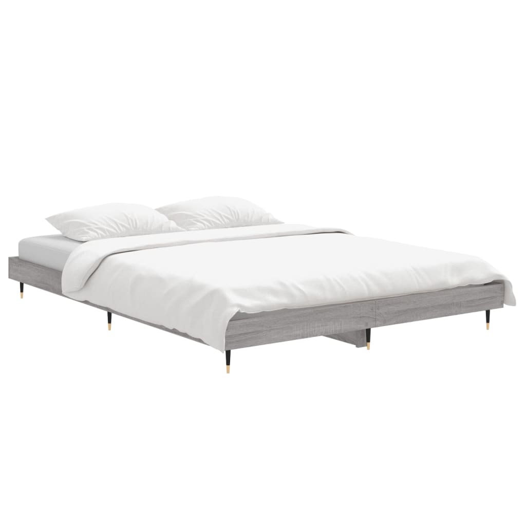 Cadre de lit sans matelas sonoma gris 135x190 cm - XIOS