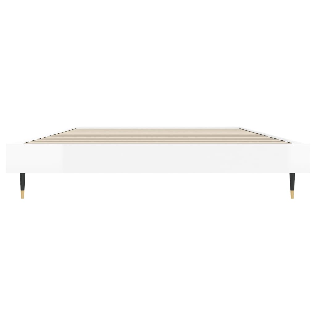 Cadre de lit sans matelas blanc brillant 90x190 cm - XIOS