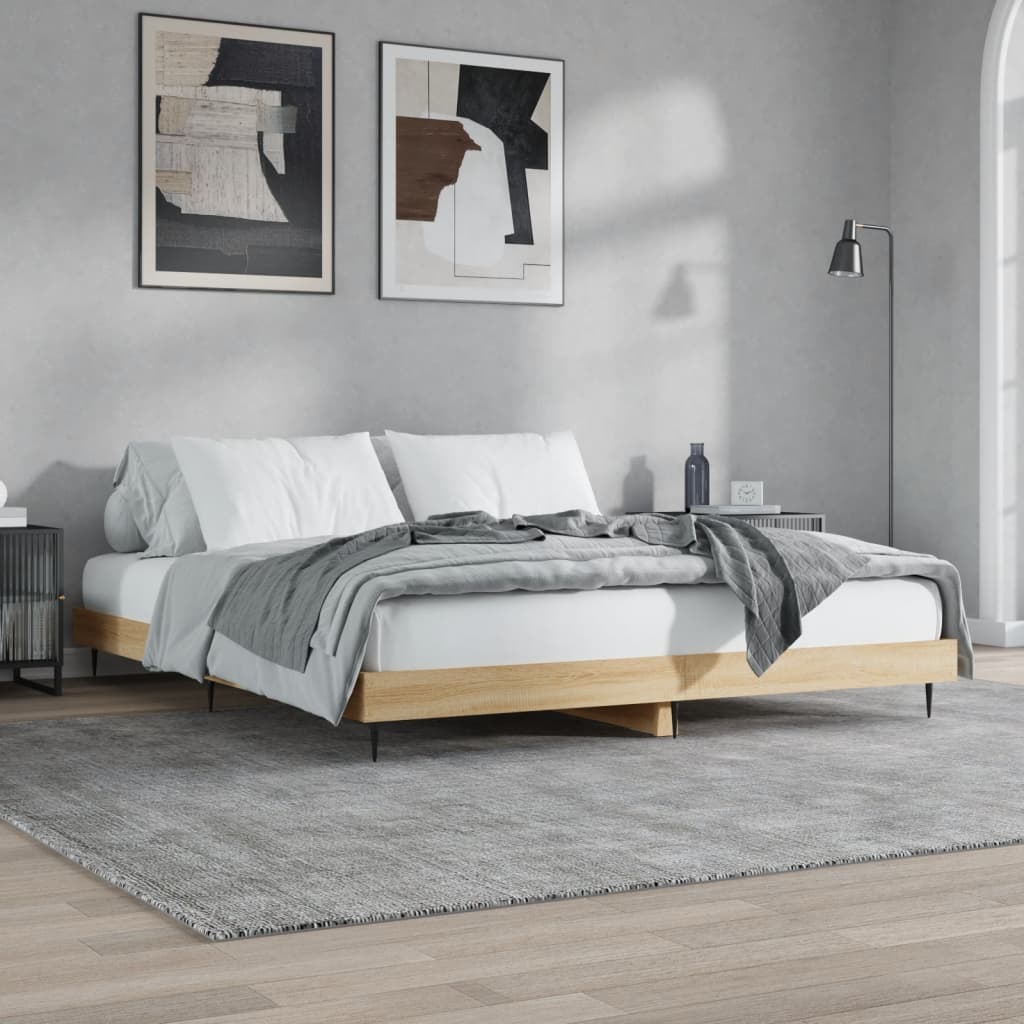 Cadre de lit sans matelas chêne sonoma 200x200 cm - XIOS