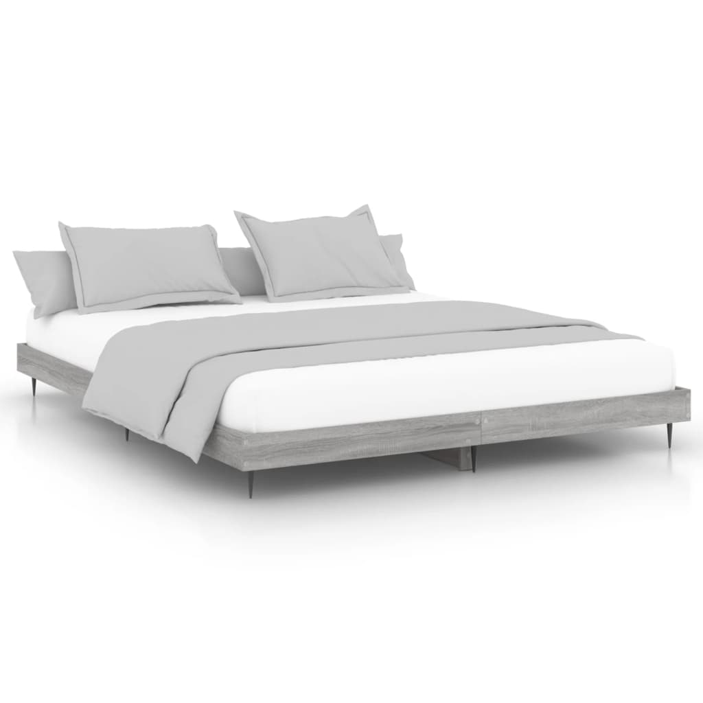 Cadre de lit sans matelas sonoma gris 200x200 cm - XIOS