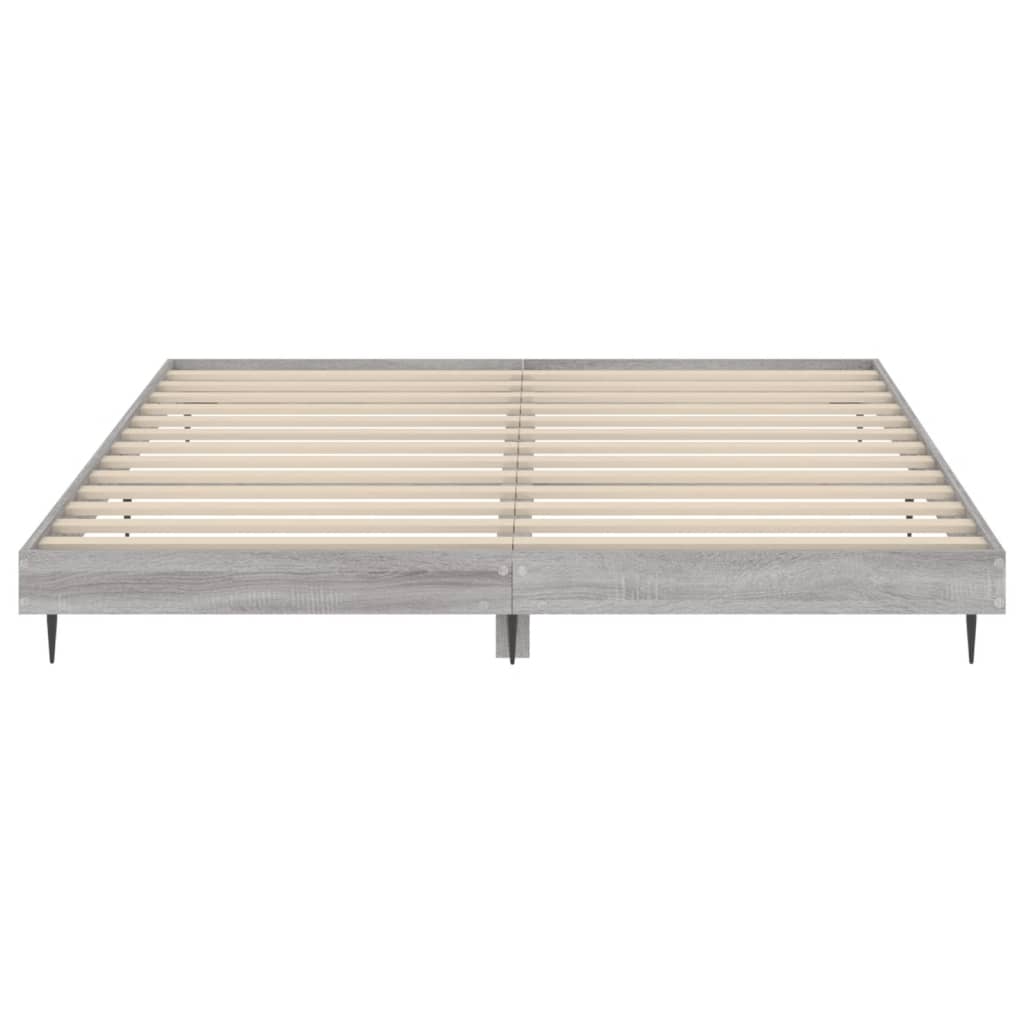 Cadre de lit sans matelas sonoma gris 160x200cm bois ingénierie - XIOS