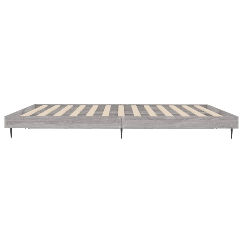 Cadre de lit sans matelas sonoma gris 160x200cm bois ingénierie - XIOS