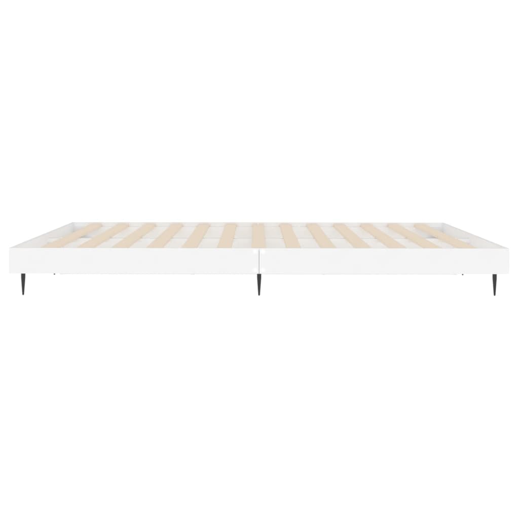 Cadre de lit sans matelas blanc 150x200 cm bois d'ingénierie - XIOS