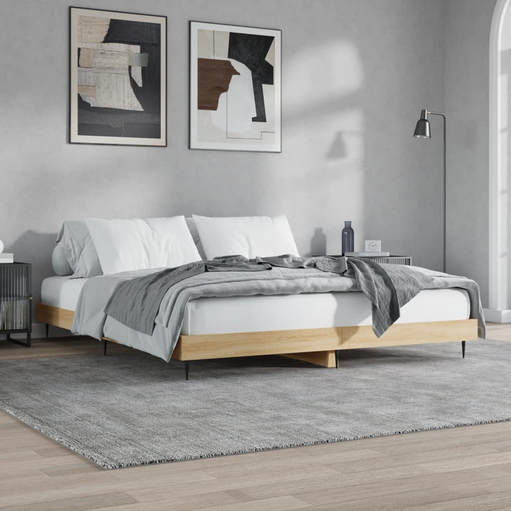 Cadre de lit sans matelas chêne sonoma 120x200 cm - XIOS
