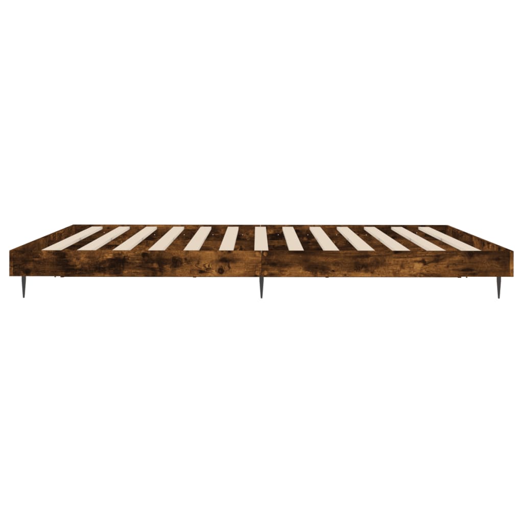 Cadre de lit sans matelas chêne fumé 120x200 cm bois ingénierie - XIOS