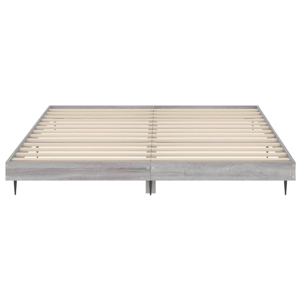 Cadre de lit sans matelas sonoma gris 120x200cm bois ingénierie - XIOS