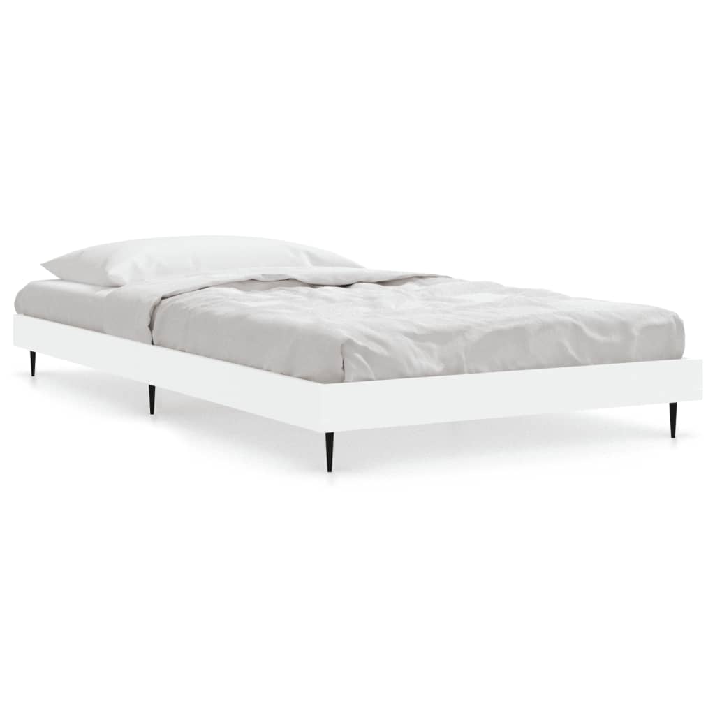 Cadre de lit sans matelas blanc 100x200 cm bois d'ingénierie - XIOS