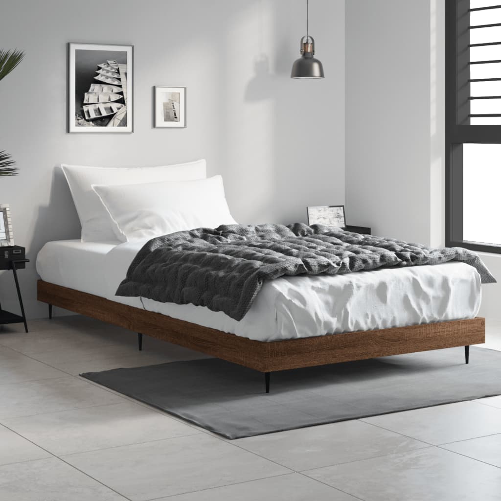 Cadre de lit sans matelas chêne marron 100x200 cm - XIOS