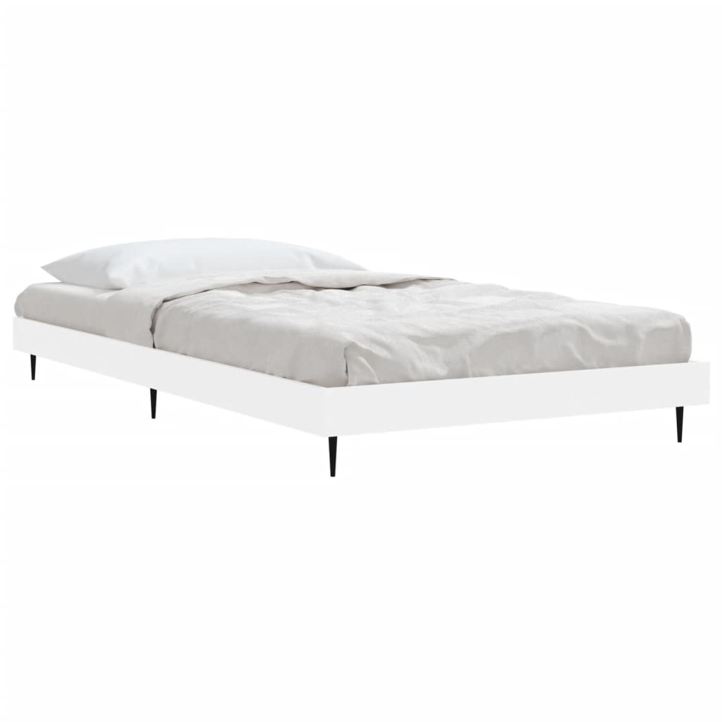 Cadre de lit sans matelas blanc 90x200 cm bois d'ingénierie - XIOS