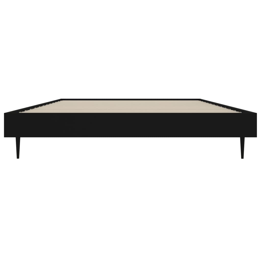 Cadre de lit sans matelas noir 90x200 cm bois d'ingénierie - XIOS