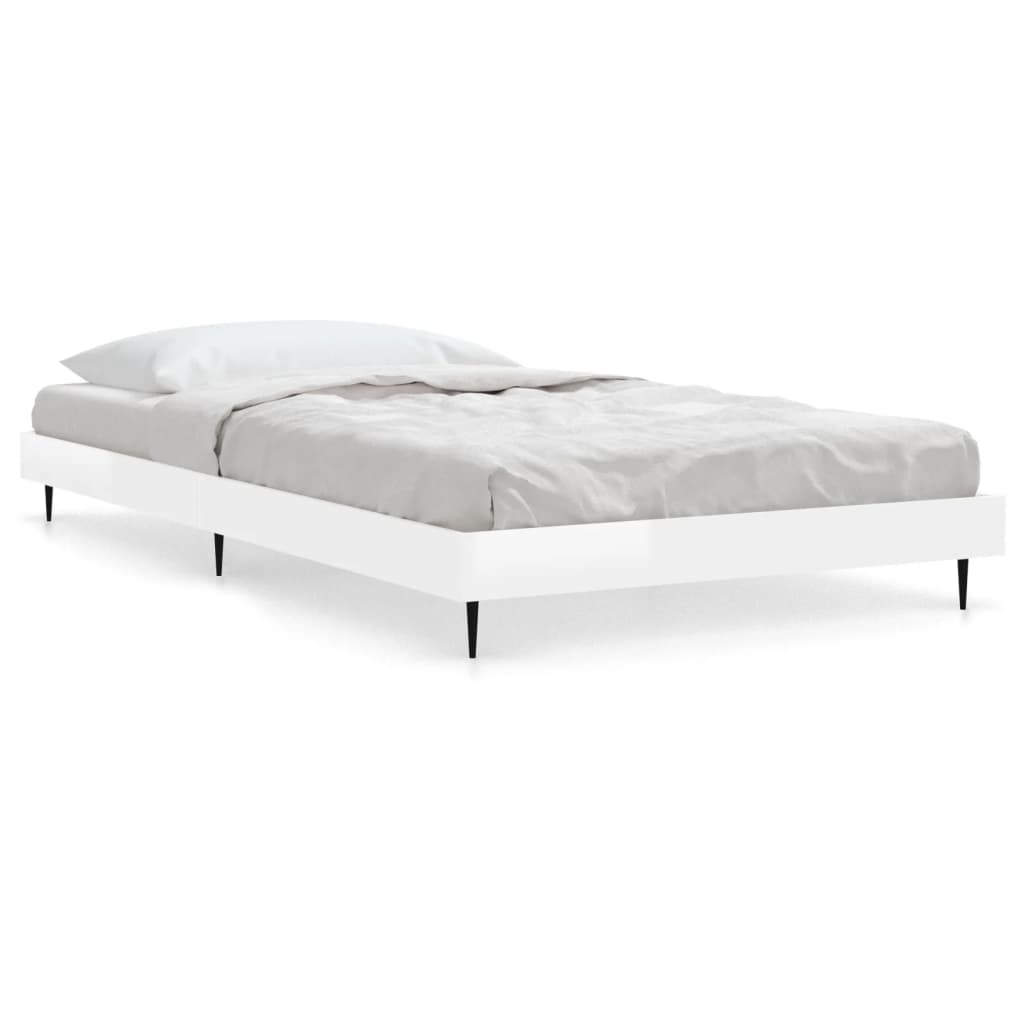 Cadre de lit sans matelas blanc brillant 90x200 cm - XIOS