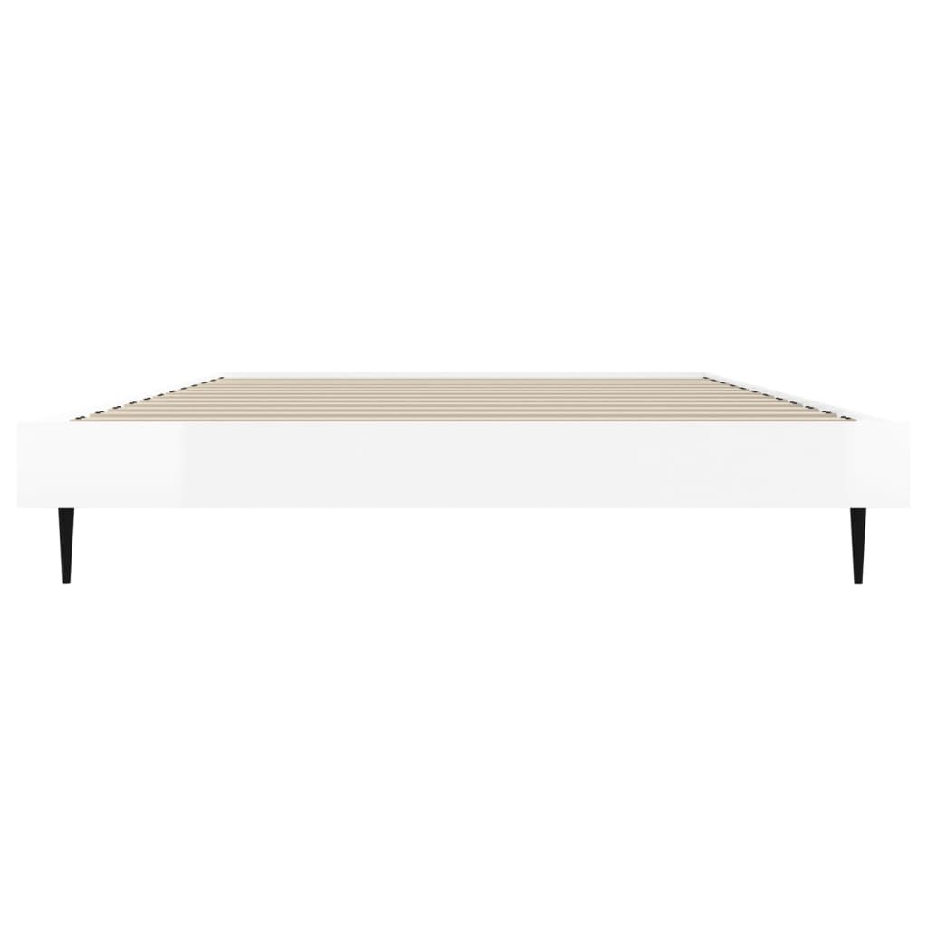 Cadre de lit sans matelas blanc brillant 90x200 cm - XIOS
