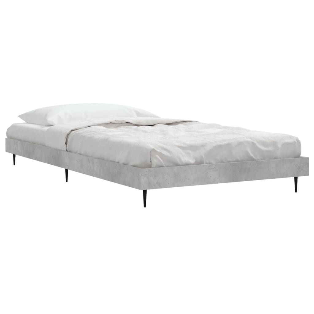 Cadre de lit sans matelas gris béton 90x200 cm - XIOS