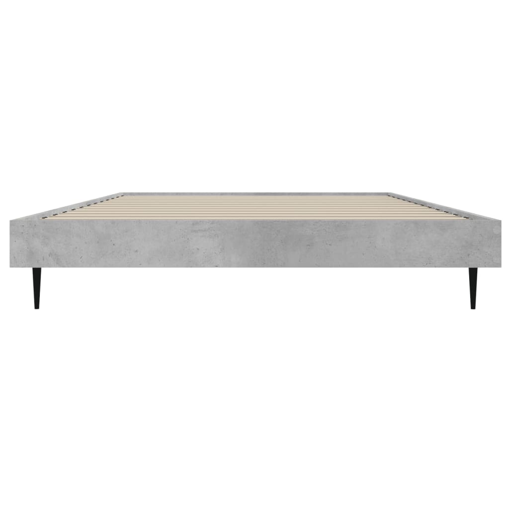 Cadre de lit sans matelas gris béton 90x200 cm - XIOS