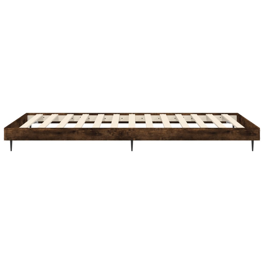 Cadre de lit sans matelas chêne fumé 90x200cm bois d'ingénierie - XIOS