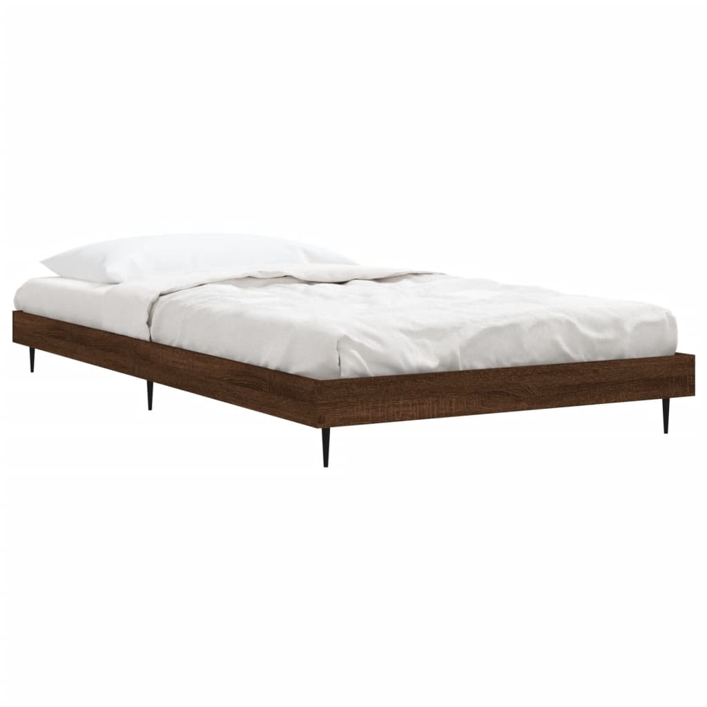 Cadre de lit sans matelas chêne marron 90x200cm bois ingénierie - XIOS