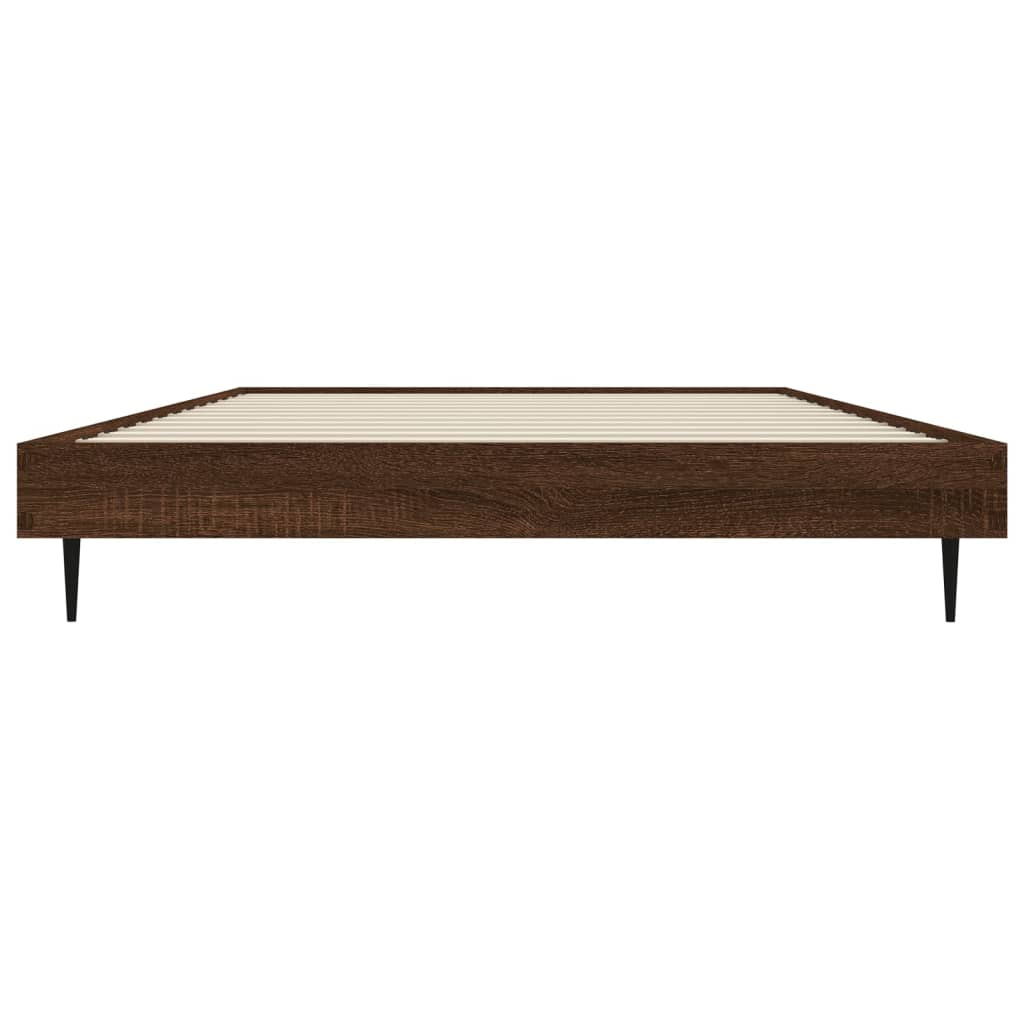 Cadre de lit sans matelas chêne marron 90x200cm bois ingénierie - XIOS