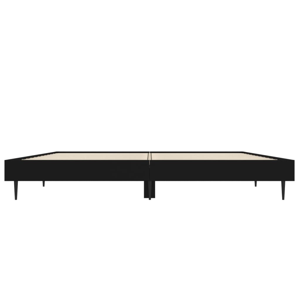 Cadre de lit sans matelas noir 140x190 cm bois d'ingénierie - XIOS