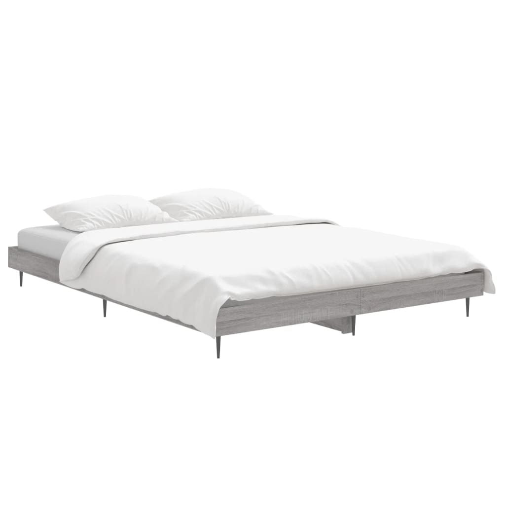 Cadre de lit sans matelas sonoma gris 140x190 cm - XIOS